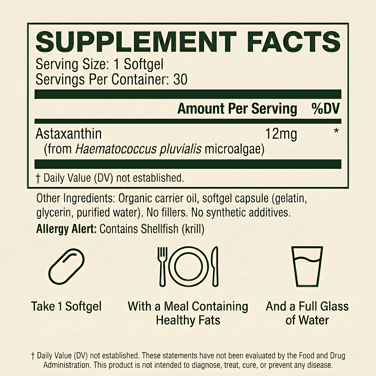 Astaxanthin Softgels (12mg)